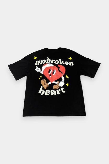 UNBROKEN HEART TEE BLACK