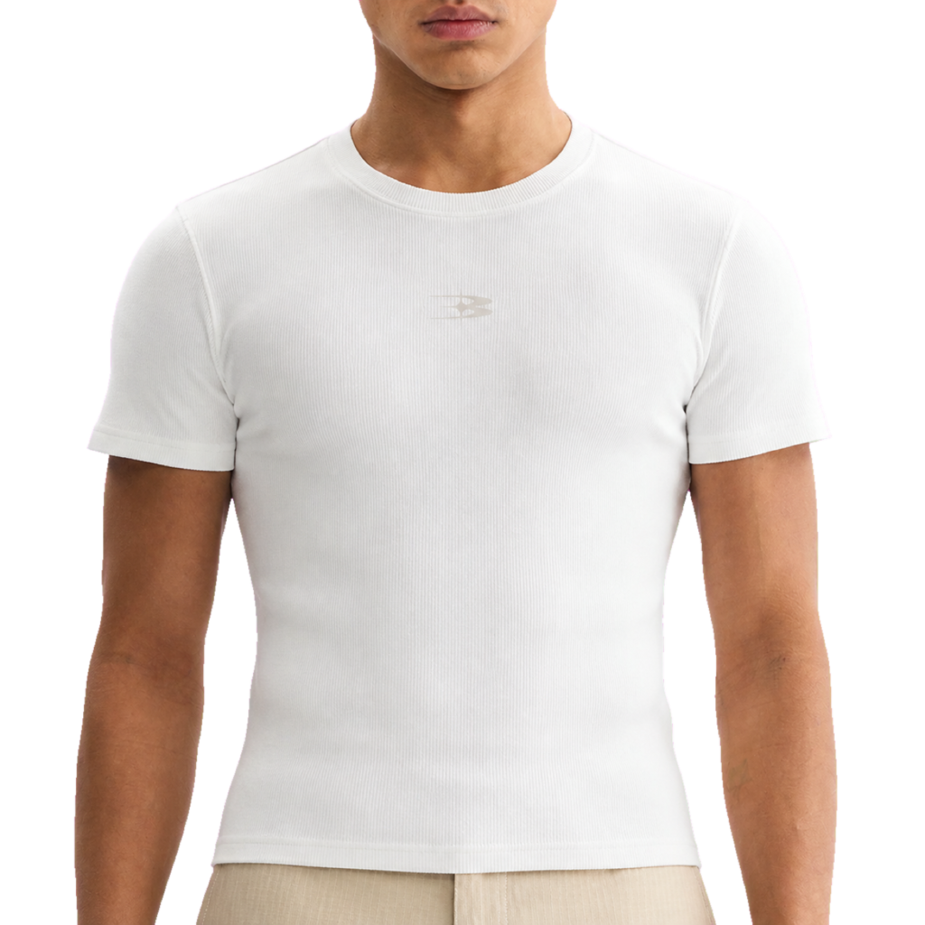 Ribbed Crop Tee — vista frontal de fit