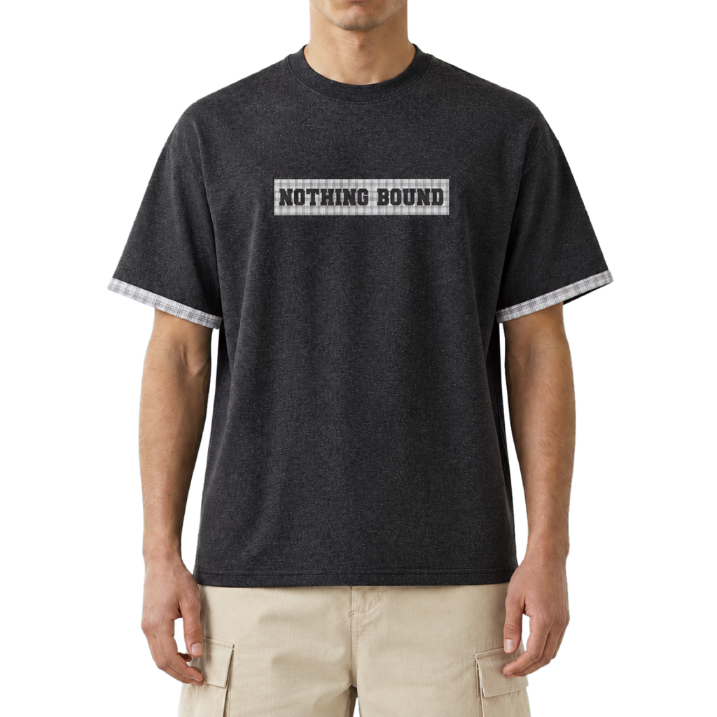 Plaid Boxy Tee — vista frontal de fit