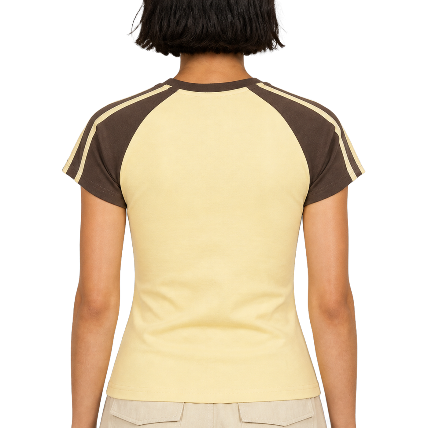Contrast Raglan Tee — vista trasera de fit