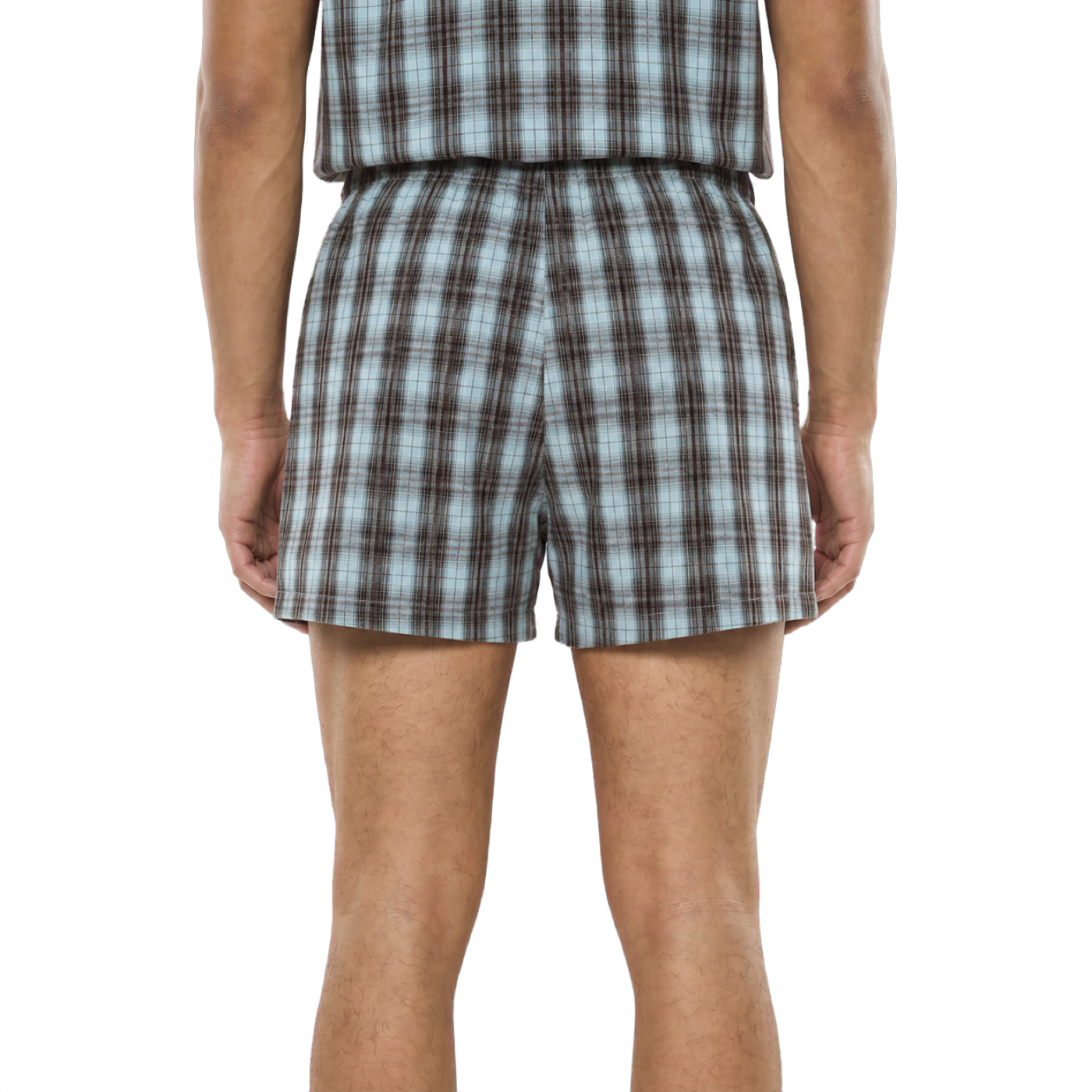 Plaid Short Shorts — vista trasera de fit
