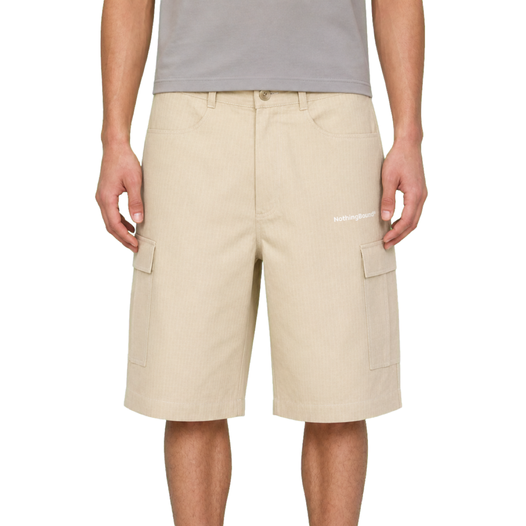Woven Cargo Shorts — vista frontal de fit