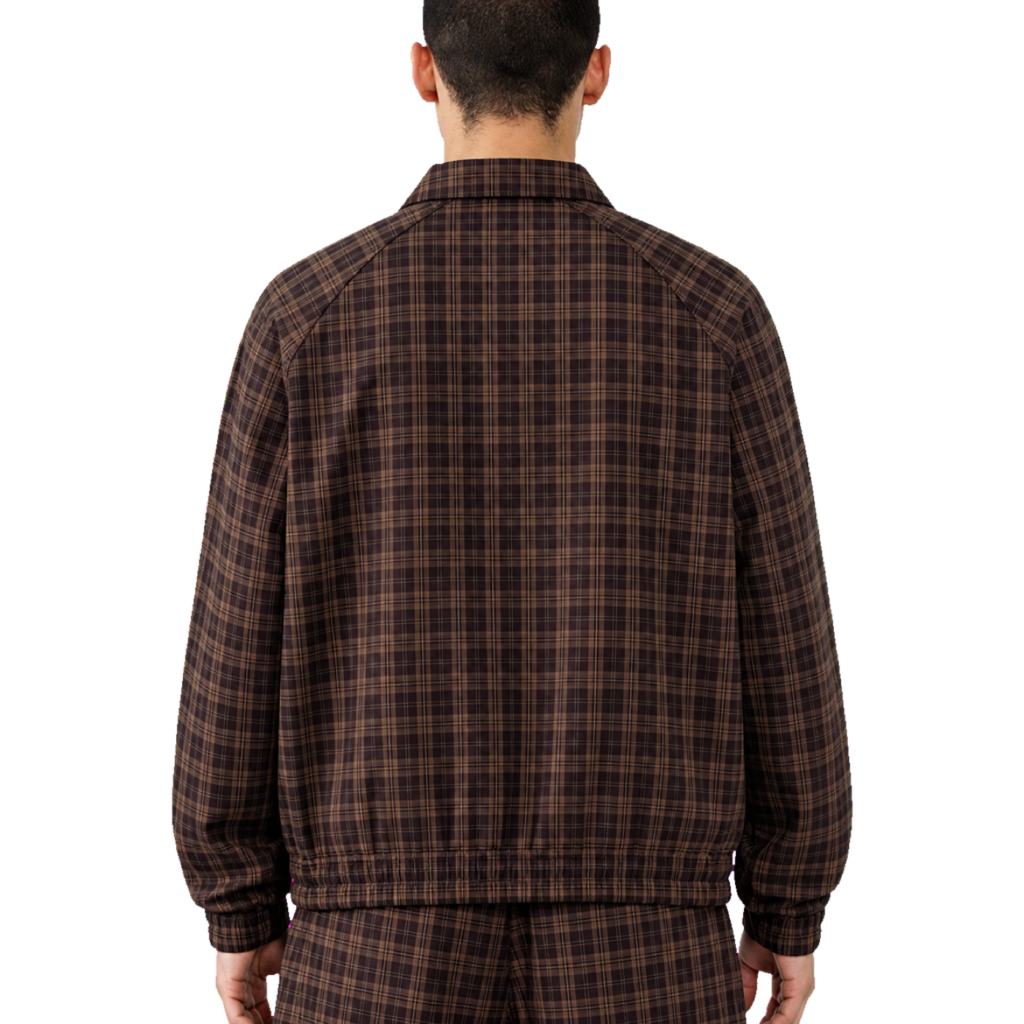 Plaid Track Jacket — vista trasera de fit
