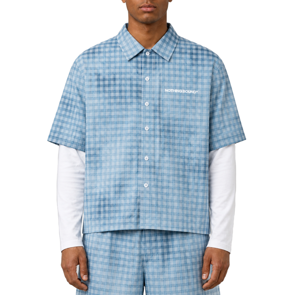 Washed Double-Sleeve Shirt — vista frontal de fit