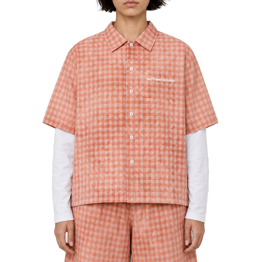 Washed Double-Sleeve Shirt — vista frontal de fit